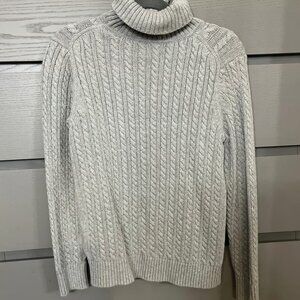 Cozy Knit Gray Turtleneck Sweater size M